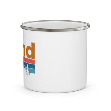 Bend, Oregon Camp Mug - Mountain Sunset Enamel Campfire Bend Mug - 0