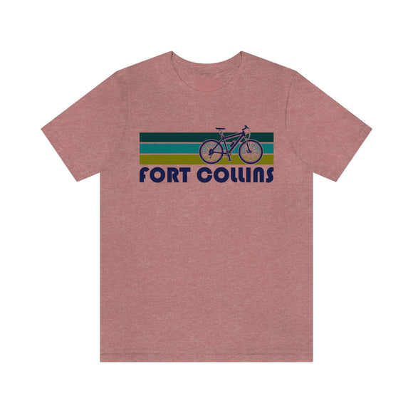 Fort Collins T-Shirt - Retro Mountain Bike Adult Unisex Fort Collins, Colorado T Shirt