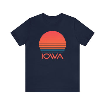 Buy navy Iowa T-Shirt - Retro 80s Unisex Iowa Shirt