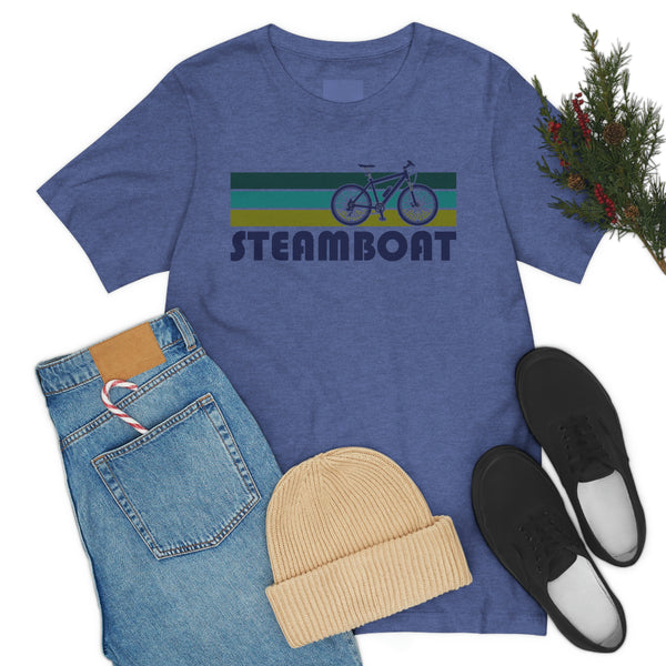 Steamboat T-Shirt - Retro Mountain Bike Adult Unisex Steamboat, Colorado T Shirt