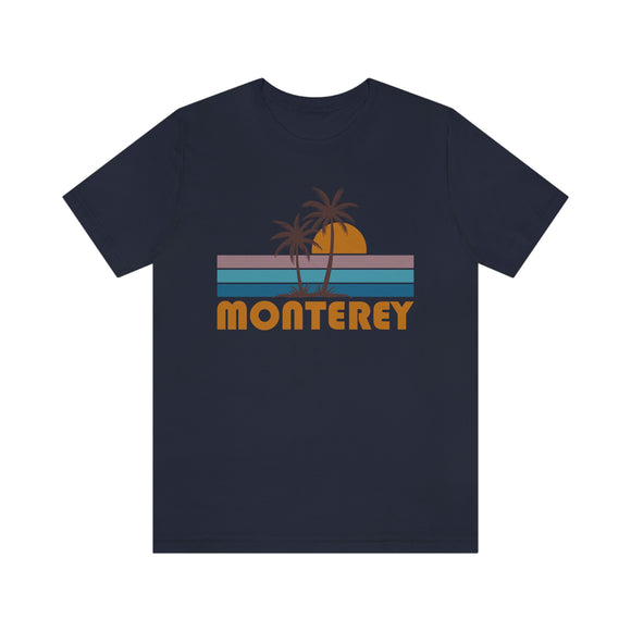 Monterey, California T-Shirt - Retro Palm Tree Unisex Monterey Shirt