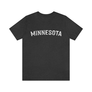 Buy dark-grey-heather Minnesota T-Shirt - Paint Text Unisex Minnesota Shirt