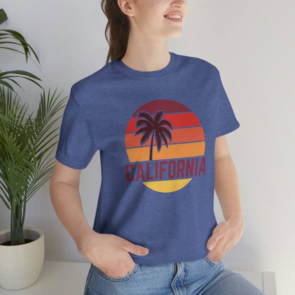 California T-Shirt - Retro Palm Tree Unisex California Shirt
