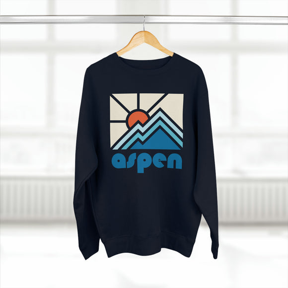 Premium Aspen, Colorado Crewneck Sweatshirt - Retro Unisex Sweatshirt
