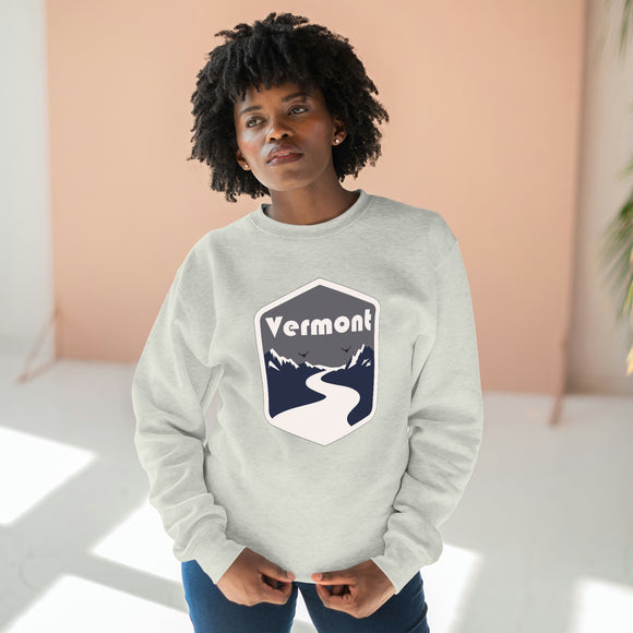 Premium Vermont Crewneck Sweatshirt - Retro Unisex Sweatshirt