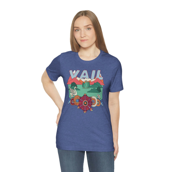 Vail Shirt, Colorado Retro T-Shirt, Hippie Style Colorado tee, Vail Mountain Shirt