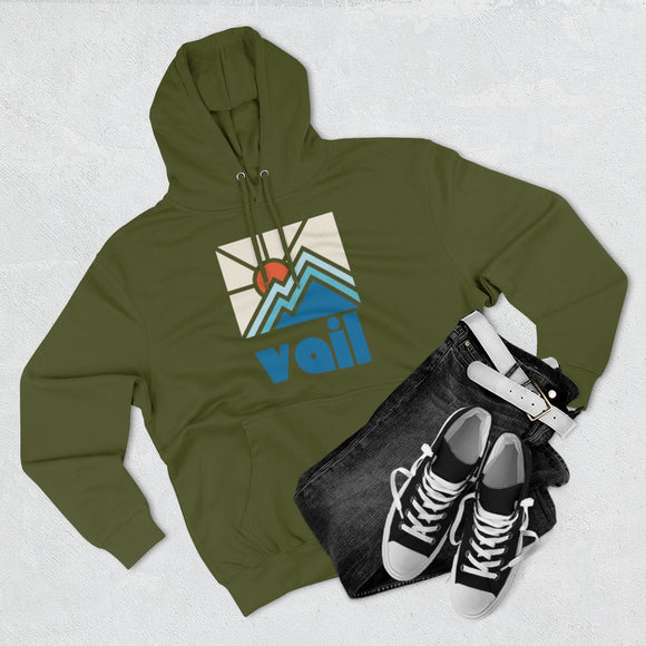 Premium Vail, Colorado Hoodie - Min Mountain Unisex Sweatshirt