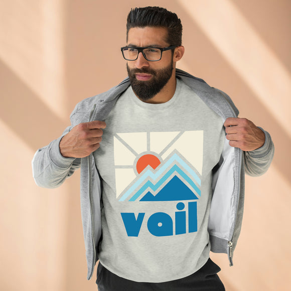 Premium Vail, Colorado Crewneck Sweatshirt - Retro Unisex Sweatshirt