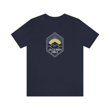 Buy navy Jackson Hole, Wyoming T-Shirt - Sun Unisex Jackson Hole Shirt