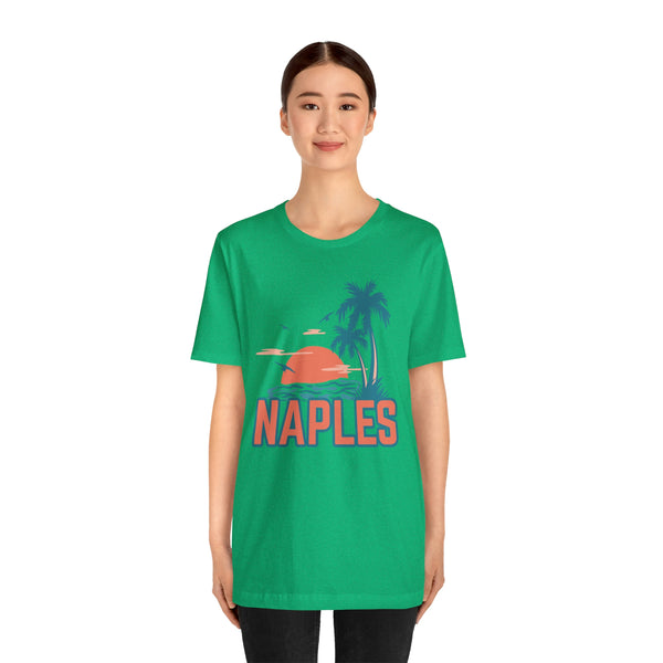 Naples, Florida T-Shirt - Retro Palm Tree & Beach Unisex Naples Shirt