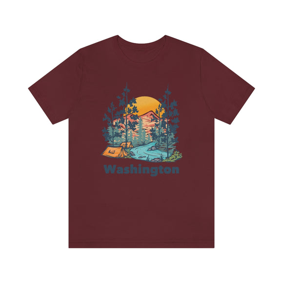 Washington T-Shirt - Mountain Illustration Unisex Washington Shirt
