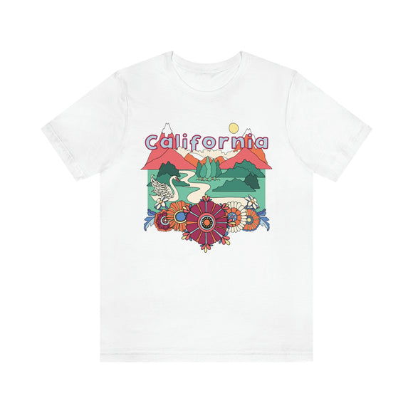 California Shirt, California Retro T-Shirt, Hippie Style California tee, California Mountain Shirt