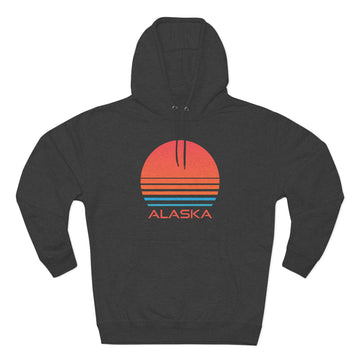 Buy charcoal-heather Premium Alaska Hoodie - Retro 80s Unisex Sweatshirt