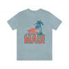 Maui, Hawaii T-Shirt - Retro Palm Tree & Beach Unisex Maui Shirt