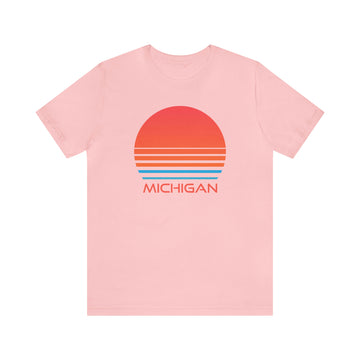 Buy pink Michigan T-Shirt - Retro 80s Unisex Michigan Shirt