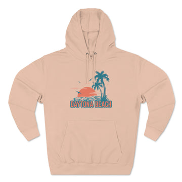 Buy pale-pink Premium Daytona Beach, Florida Hoodie Hoodie - Palm Tree Unisex Sweatshirt