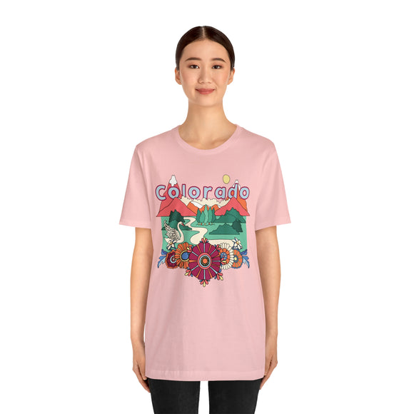 Colorado Shirt, Colorado Retro T-Shirt, Hippie Style Colorado tee, Colorado Mountain Shirt