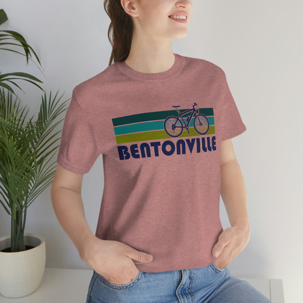 Bentonville T-Shirt - Retro Mountain Bike Adult Unisex Bentonville, Arkansas T Shirt