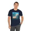 Santa Monica, California T-Shirt - Retro Palm Tree & Beach Unisex Santa Monica Shirt
