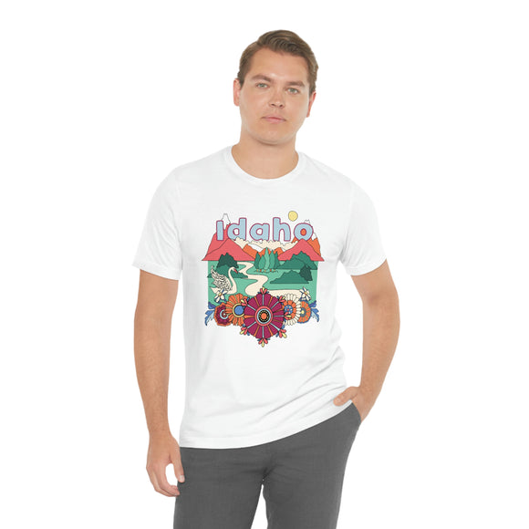 Idaho Shirt, Idaho Retro T-Shirt, Hippie Style Idaho tee, Idaho Mountain Shirt