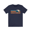 California T-Shirt - Retro Mountain Adult Unisex California T Shirt