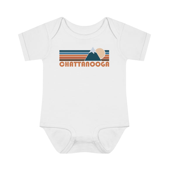 Chattanooga Baby Bodysuit - Retro Mountain Chattanooga, Tennessee Baby Bodysuit