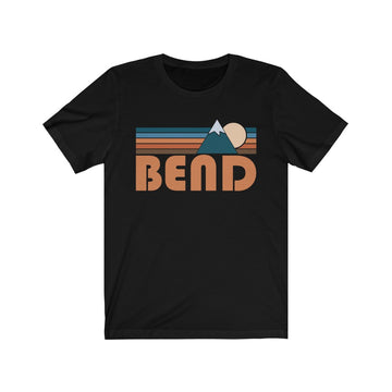 Buy black Bend, Oregon T-Shirt - Retro Mountain Adult Unisex Bend T Shirt