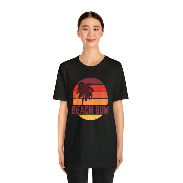 Beach Bum T-Shirt - Retro Palm Tree Unisex Beach Bum Shirt