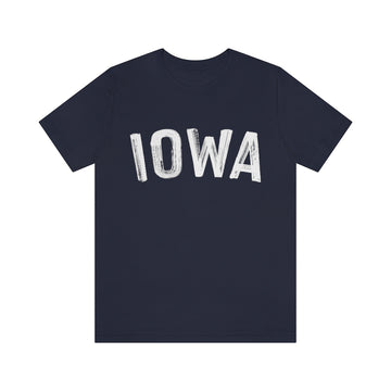 Buy navy Iowa T-Shirt - Paint Text Unisex Iowa Shirt