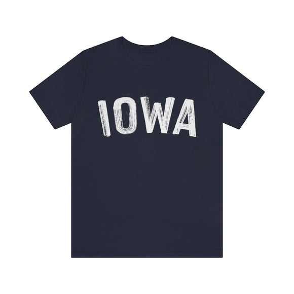 Iowa T-Shirt - Paint Text Unisex Iowa Shirt