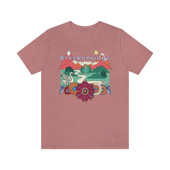 Breckenridge T-Shirt - Retro Mountain / Hippie Style Breckenridge, Colorado Shirt