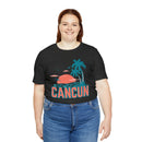 Cancun, Mexico T-Shirt - Retro Palm Tree & Beach Unisex Cancun Shirt-31