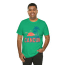 Cancun, Mexico T-Shirt - Retro Palm Tree & Beach Unisex Cancun Shirt-56