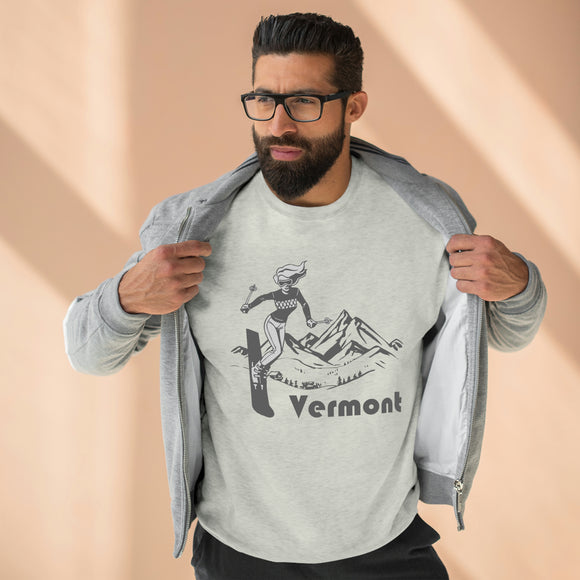 Premium Vermont Crewneck Sweatshirt - Retro Unisex Sweatshirt