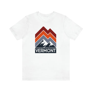 Buy white Vermont T-Shirt - Retro Mountain Unisex Vermont Shirt