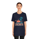 Encinitas, California T-Shirt - Retro Palm Tree & Beach Unisex Encinitas Shirt-59