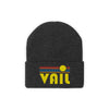 Vail, Colorado Beanie - Adult Embroidered Retro Sunset Vail Knit Hat