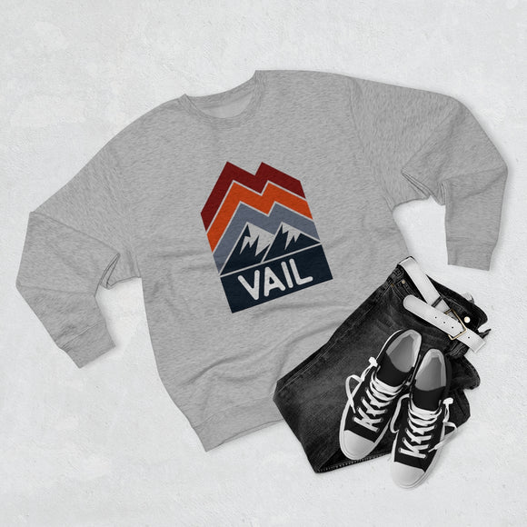 Premium Vail Sweatshirt - Retro Unisex Premium Crewneck Vail, Colorado Sweatshirt