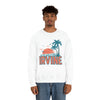 Irvine, California Sweatshirt - Unisex Retro Palm Tree Crewneck Irvine Sweatshirt
