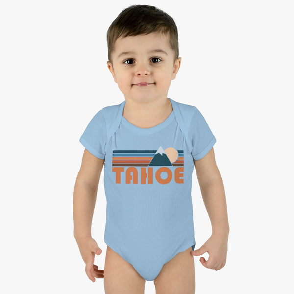 Tahoe Baby Bodysuit - Retro Mountain Tahoe, California Baby Bodysuit