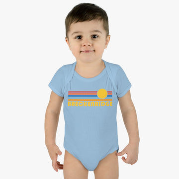Breckenridge Baby Bodysuit - Retro Sun Breckenridge, Colorado Baby Bodysuit - 0