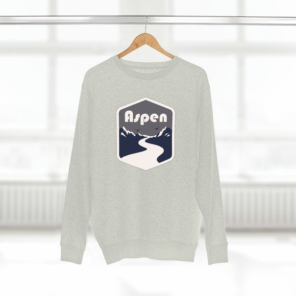 Premium Aspen, Colorado Crewneck Sweatshirt - Retro Unisex Sweatshirt