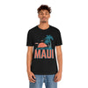 Maui, Hawaii T-Shirt - Retro Palm Tree & Beach Unisex Maui Shirt