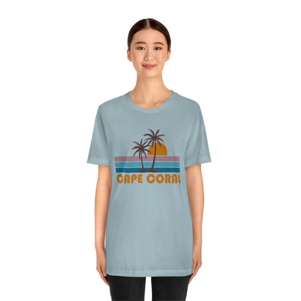 Cape Coral, Florida T-Shirt - Retro Palm Tree Unisex Cape Coral Shirt