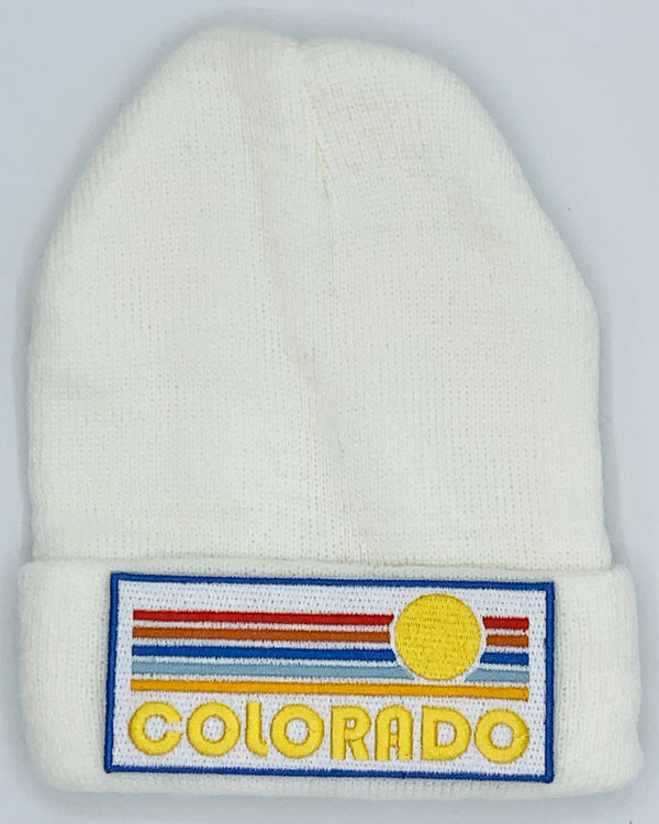 Colorado Infant Beanie - (Newborn - 6 months) Retro Sunrise Colorado Baby Knit Hat