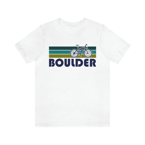 Boulder T-Shirt - Retro Mountain Bike Adult Unisex Boulder, Colorado T Shirt