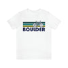 Boulder T-Shirt - Retro Mountain Bike Adult Unisex Boulder, Colorado T Shirt