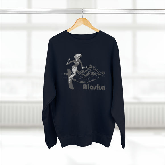Premium Alaska Crewneck Sweatshirt - Retro Unisex Sweatshirt