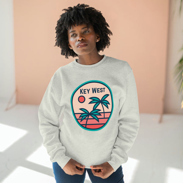 Premium Key West, Florida Crewneck Sweatshirt - Retro Unisex Sweatshirt