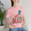 Maui, Hawaii T-Shirt - Retro Palm Tree & Beach Unisex Maui Shirt-105